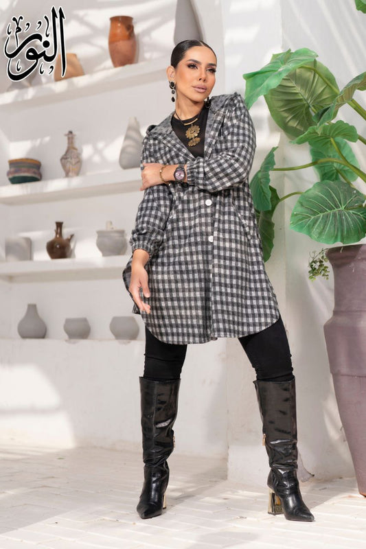 Winter Long Hooded Shirt